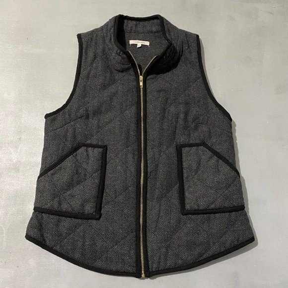 Stitch fix 41 hawthorn vest Jacket Womens Size Medium herringbone gray‎ black - Picture 1 of 8